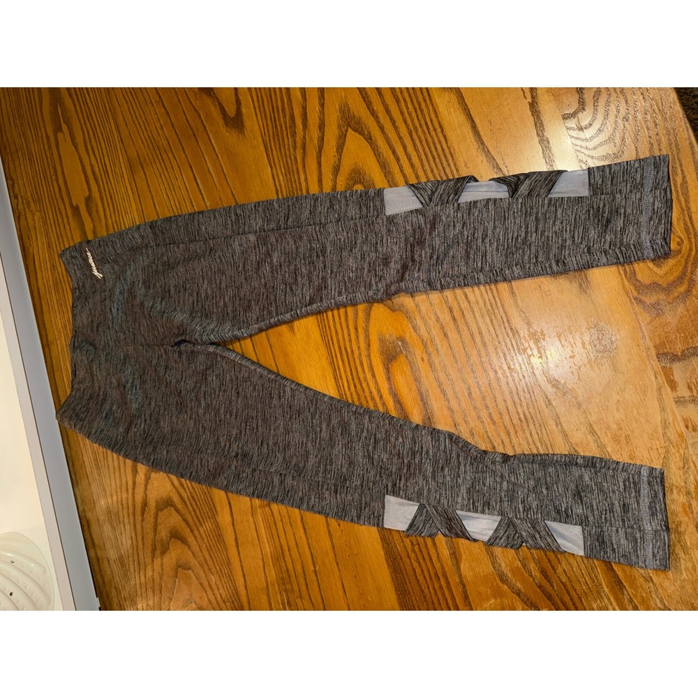 Justice Active Girls‎ Gray Marled Cutout Leggings Kids Size 12